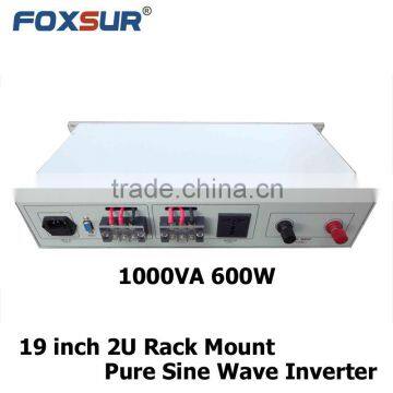 LCD Display 19 Inch 2U Rack Mount Pure Sine Wave Inverter for Industry and Telecom 1000VA 600W 48V dc to 110V ac off Grid photo-3