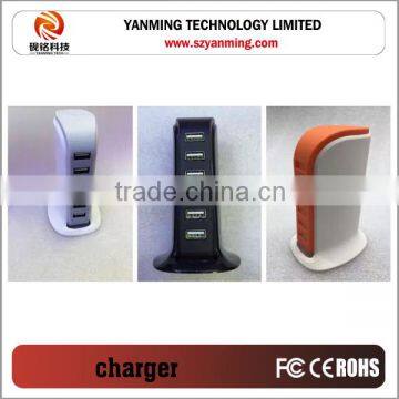 Full Capacity Desktop Rapid Travel Charger Intelligent USB Charger 12A 6 Port USB photo-2
