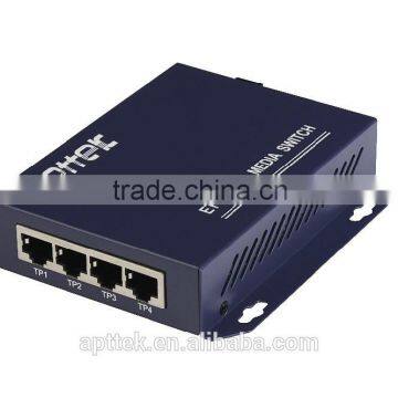 4 port fiber ethernet media switch