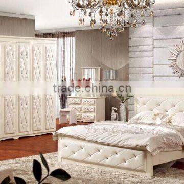 White Color Luxury High Class Bedroom Set Environmental Painting Used