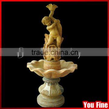 Stone Boy Water Marble Fish Hand Carved Marble Fountain