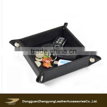 New style leather key storage box, money plate, leather stock with snap