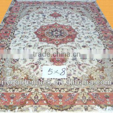 5x8ft handmade persian silk and wool blended rugs/carpets