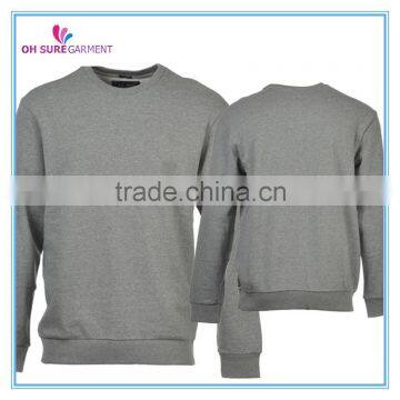 mens 100% cotton french terry o neck sweatshirt