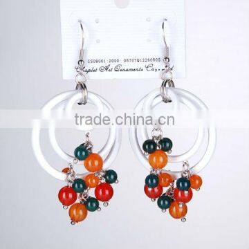 Fashion Loop with Beads Earring