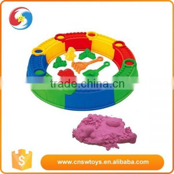 Round plastic wall 14PCS Beach Toy Set With 500g Space Sand china toy for kids