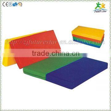 FS-SP-056B 4-in-1 folding sponge sports mat with canvas or PU outside