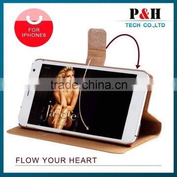 Golden Leather Wallet Case for Iphone 6 Wallet Case photo-5