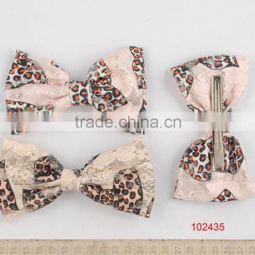 custom cheap lace bow clip for ladies