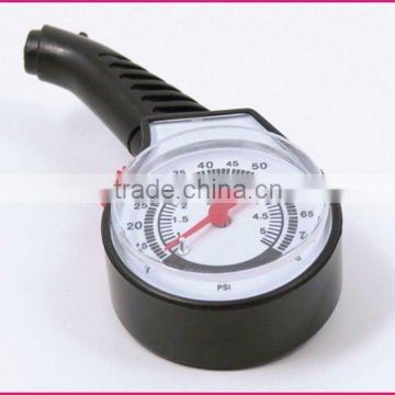 Black 10-50lbs Passenger Care Analog Dial Tire Gauge