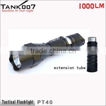 Tactical Flashlight Led Cree Led Bulb Flashlight With Extension Tube Pt40