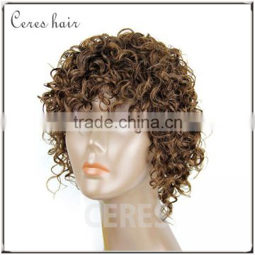 100% Brazilian human hair short afro wigs for black women curly afro wigs