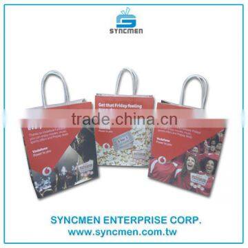 Advertising Popular and Hot Sale Customized White Kraft Paper Bag photo-3