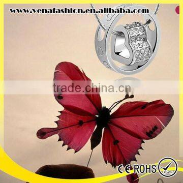 Ring Heart Design Small Moq Crystal Pendant Necklace Quality Choice