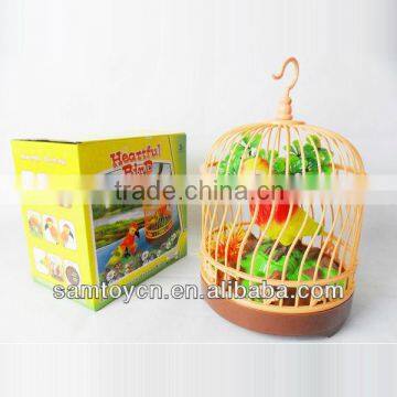 Sound control plastic bird toy with light