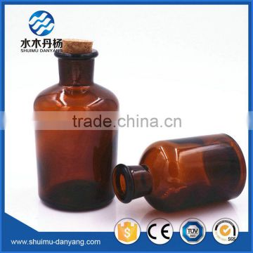 500ml amber narrow mouth glass reagent bottle for lab