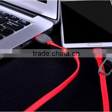 2016 Most Popular 1 Meters Long 2 in 1 Flat Usb Cable