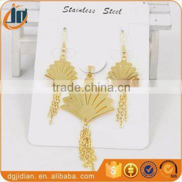 Popular Gift Dubai 18k Gold Plated Jewelry Set For Ladies