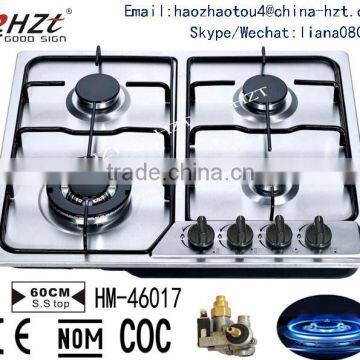 low price and high quality 4 Burner gas stove spare parts/Gas hob /gas range/gas cooker