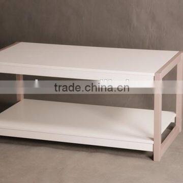 Wholesale cheap MDF table wooden white coffee table in living room