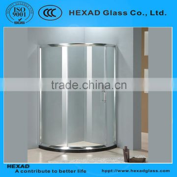 SECTOR SIMPLE TEMPERED GLASS SHOWER BOX with Hardware Accessories