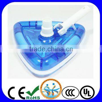 Swimming pool equipment, transparent triangular vacuum head