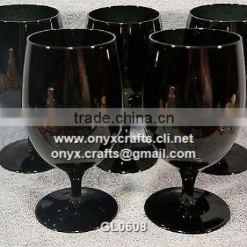 Black Jet Wine Glass Set of 6 pcs