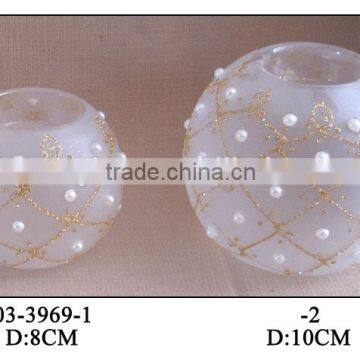 fog color glass round tealight holders