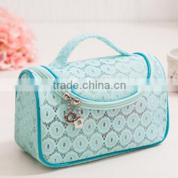 Lace PVC Cosmetic Bag Fashion Sweety Cosmetic Makeup Bag Portable Toiletry Bag For Travel                        
                                                Quality Choice