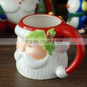 ceramic handpaint santa claus mug