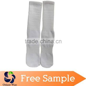 wholesale 100 sublimation white blank polyester socks