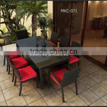 Hot quality wicker rattan dining set outdoor furniture