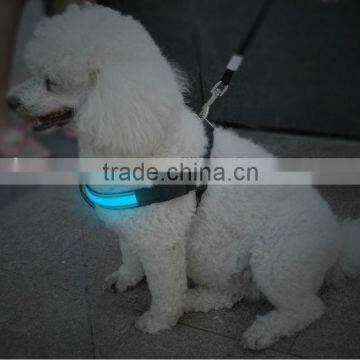 retractable led dog collor leash/pet collar leash