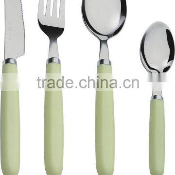 Hot-sale dinner set, stainless steel cutlery, stainless steel tableware with plastic handle