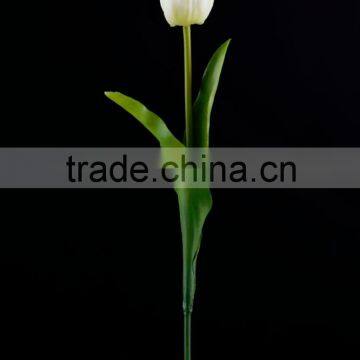42 cm PVC Real Touch Tulip Spray With 2 Leaves Artificial Flower photo-2