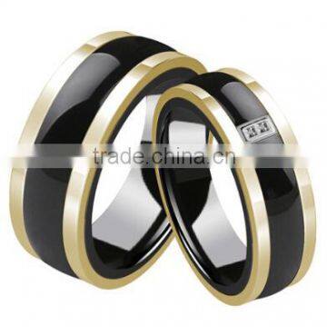 hot sale two tone ceramic jewelry,stainless steel ceramic combine jewelry,ceramic band