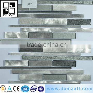 Cheap mosaic tile price , Custom Square Glass metal mosaic