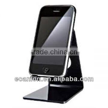 black acrylic phone holder