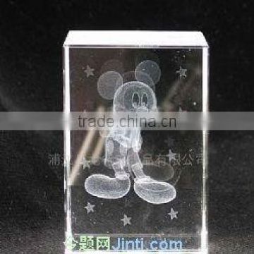 Cute Mickey Mouse Crystal 3D Laser Block For Small Gifts