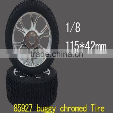 kyx model car buggy chromed tire 115x42mm for 1/8 car