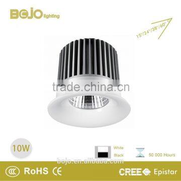 COB chip led downlight 10w with aluminum lamp body