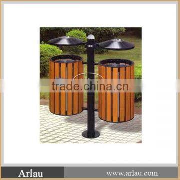 (BW32N)Arlau High Quality round outdoor wood trash bin