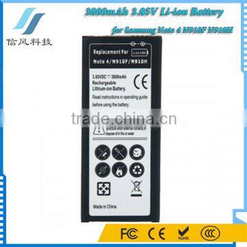 3800mAh Li-ion Battery for Samsung Note 4 N910F N910H Battery