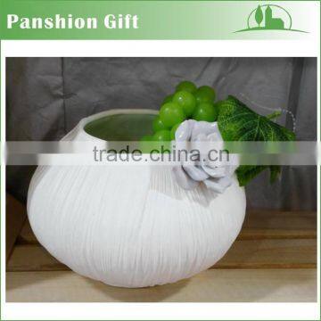 home decoration white porcelain customized flower vase