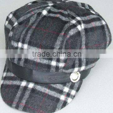 Fashion cotton flat top lady hats