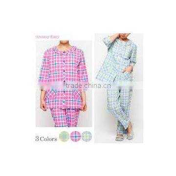 garment factory OEM 100% cotton ladies/kids capri kurta pajama homewear sets