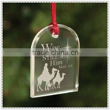 Glass Picture Christmas Printing Ornament For Journey Souvenir Gift