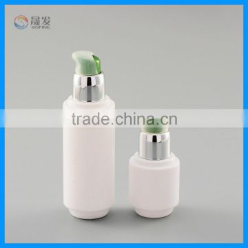 Soft touch Round plastic cosmetic lotion pump bottle for sale