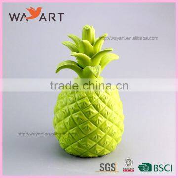 Yellow Ceramic Pineapple Christmas Decorations