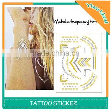 Stock Metallic Glitter Body Temporary Tattoo Sticker